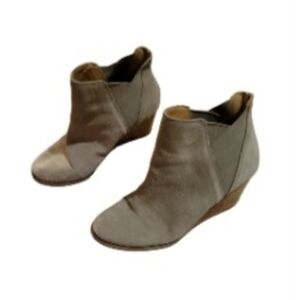 LUCKY BRAND YABBA Wedge Ankle Bootie Tan Size 10